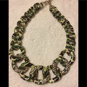 Blinged out camo necklace